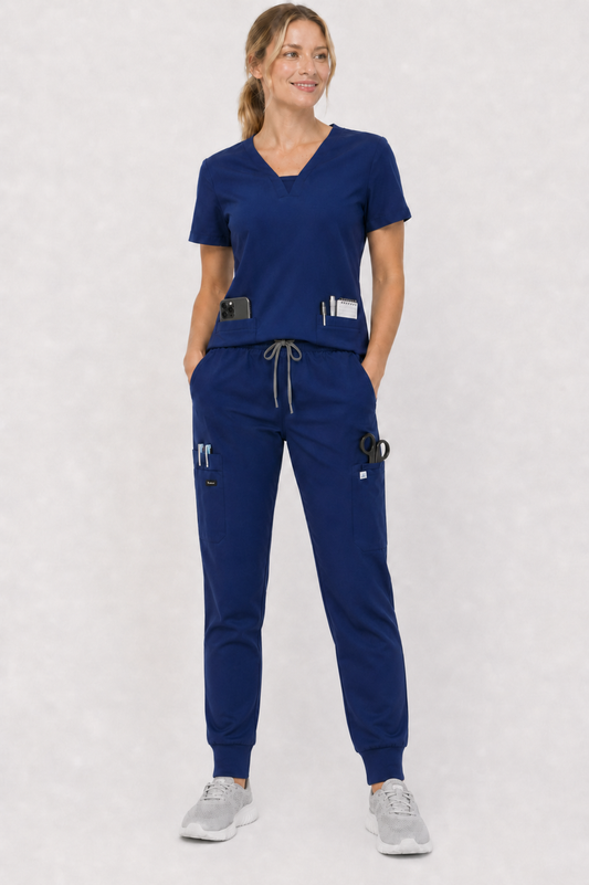 8-Pocket Scrub Set Built for Long Shifts